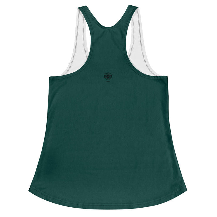 LSB Racerback Fitness Tank Top in Forest Biome