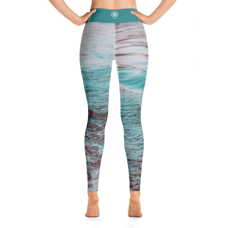 Activewear Athleisure Yoga Leggings similar to athleisure yoga leggings by Lululemon Athletica, Fabletics, Sweaty Betty, Under Armour, Nike, Nordstrom and Adidas for yoga, fitness, Pilates, workouts in moisture-wicking fabric, high fashion prints and bright colors for hiking, camping, surfing, running, swimming, snorkeling, and other outdoor activities as well as lounging, meditation, stretching and relaxing, all for the city girl