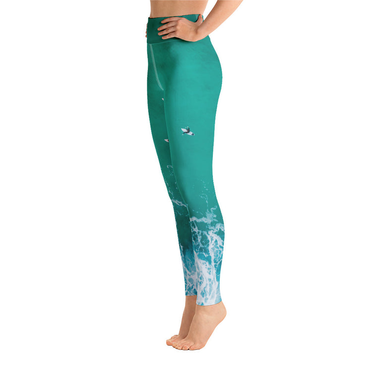 Activewear Athleisure Yoga Leggings similar to athleisure yoga leggings by Lululemon Athletica, Fabletics, Sweaty Betty, Under Armour, Nike and Adidas for yoga, fitness, Pilates, workouts in moisture-wicking fabric, high fashion prints and bright colors for hiking, camping, surfing, running, swimming, snorkeling, and other outdoor activities as well as lounging, meditation, stretching and relaxing, all for the city girl