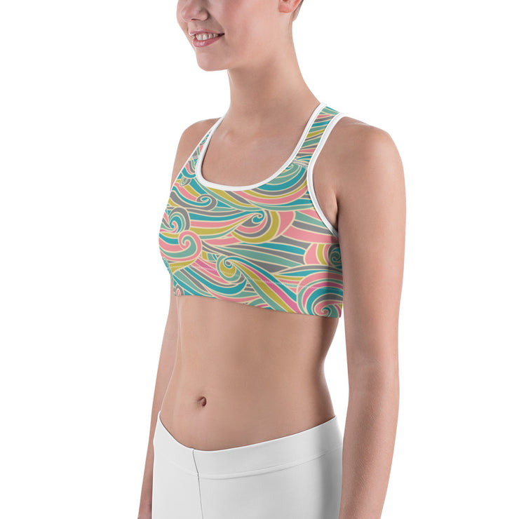 "Ocean Breeze" Unpadded Fitness Bra