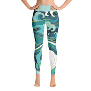 Activewear Athleisure Yoga Leggings similar to athleisure yoga leggings by Lululemon Athletica, Fabletics, Sweaty Betty, Under Armour, Nike, Nordstrom and Adidas for yoga, fitness, Pilates, workouts in moisture-wicking fabric, high fashion prints and bright colors for hiking, camping, surfing, running, swimming, snorkeling, and other outdoor activities as well as lounging, meditation, stretching and relaxing, all for the city girl