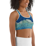 "Tranquil Tides" Unpadded Fitness Bra