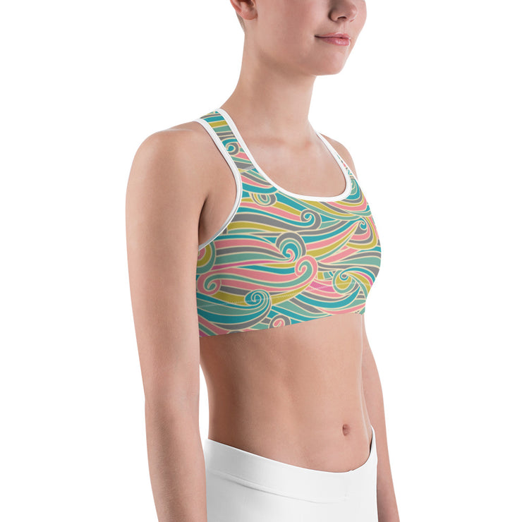 "Ocean Breeze" Unpadded Fitness Bra