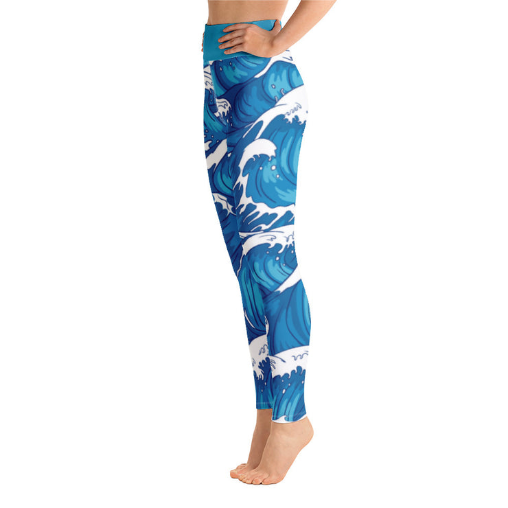 Activewear Athleisure Yoga Leggings similar to athleisure yoga leggings by Lululemon Athletica, Fabletics, Sweaty Betty, Under Armour, Nike, Nordstrom and Adidas for yoga, fitness, Pilates, workouts in moisture-wicking fabric, high fashion prints and bright colors for hiking, camping, surfing, running, swimming, snorkeling, and other outdoor activities as well as lounging, meditation, stretching and relaxing, all for the city girl