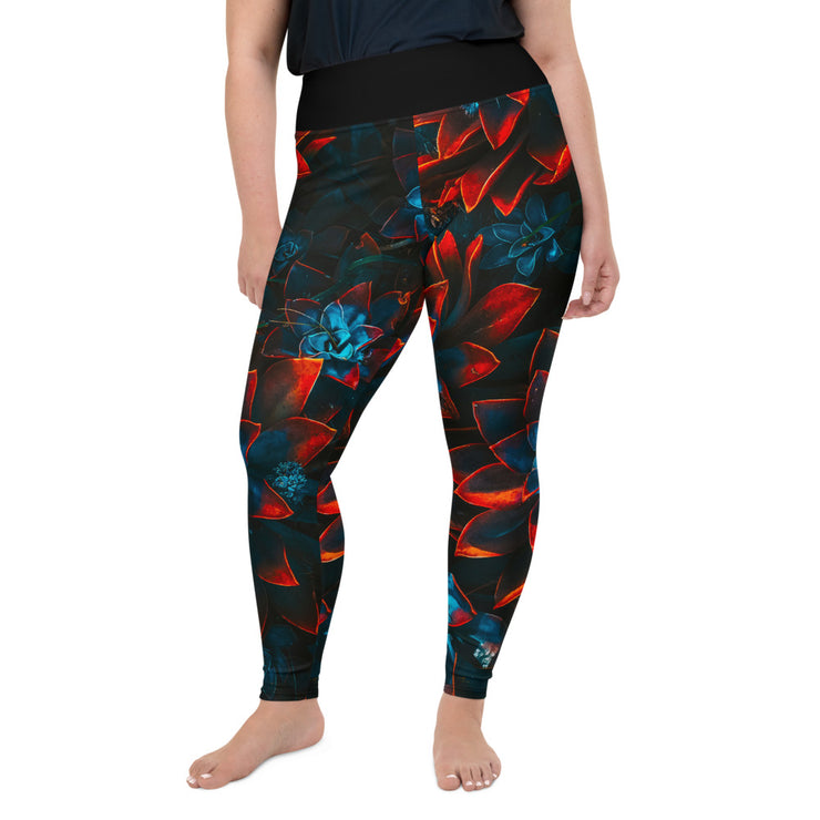 Athleisure Plus Size Leggings with great prints and colorful patterns like Athleisure leggings by Lululemon Athletica, Fabletics, Sweaty Betty, Under Armour, Nike and Adidas 