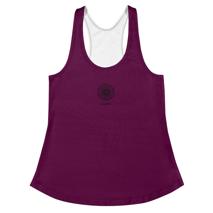 LSB Racerback Fitness Tank Top in Tyrian Purple