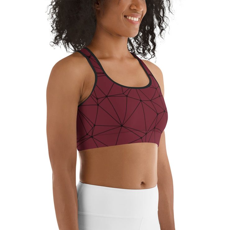 LSB GeoLine Unpadded Fitness Bra in Biking Red