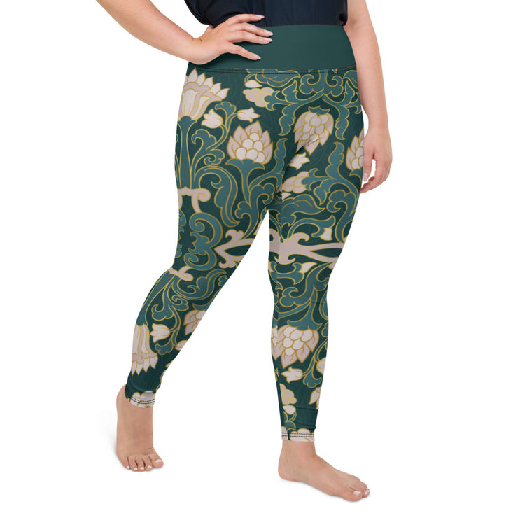 Athleisure Plus Size Leggings with great prints and colorful patterns like Athleisure leggings by Lululemon Athletica, Fabletics, Sweaty Betty, Under Armour, Nike and Adidas 