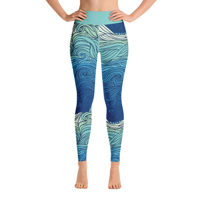 Activewear Athleisure Yoga Leggings similar to athleisure yoga leggings by Lululemon Athletica, Fabletics, Sweaty Betty, Under Armour, Nike, Nordstrom and Adidas for yoga, fitness, Pilates, workouts in moisture-wicking fabric, high fashion prints and bright colors for hiking, camping, surfing, running, swimming, snorkeling, and other outdoor activities as well as lounging, meditation, stretching and relaxing, all for the city girl