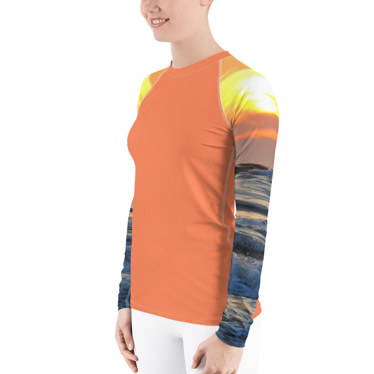 "Crystal Cove Sunset" land & Sea Fitness Top