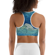 "Tranquil Tides" Unpadded Fitness Bra