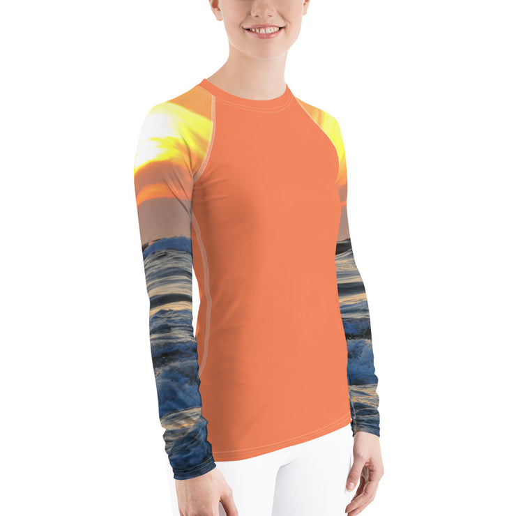 "Crystal Cove Sunset" land & Sea Fitness Top