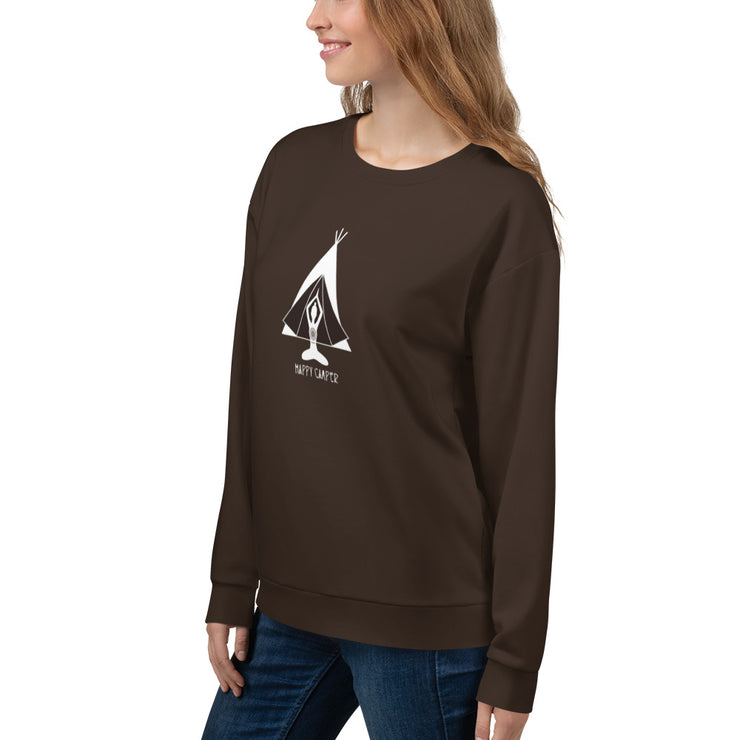 "Happy Camper" Pullover Fitness Sweatshirt