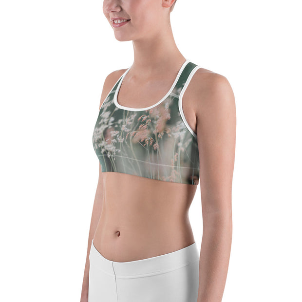 "Whispering Grass" Unpadded Fitness Bra