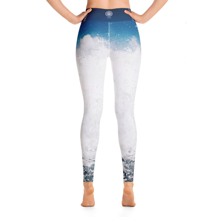 Activewear Athleisure Yoga Leggings similar to athleisure yoga leggings by Lululemon Athletica, Fabletics, Sweaty Betty, Under Armour, Nike, Nordstrom and Adidas for yoga, fitness, Pilates, workouts in moisture-wicking fabric, high fashion prints and bright colors for hiking, camping, surfing, running, swimming, snorkeling, and other outdoor activities as well as lounging, meditation, stretching and relaxing, all for the city girl