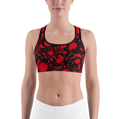 "Crimson Drops" Fitness Bra