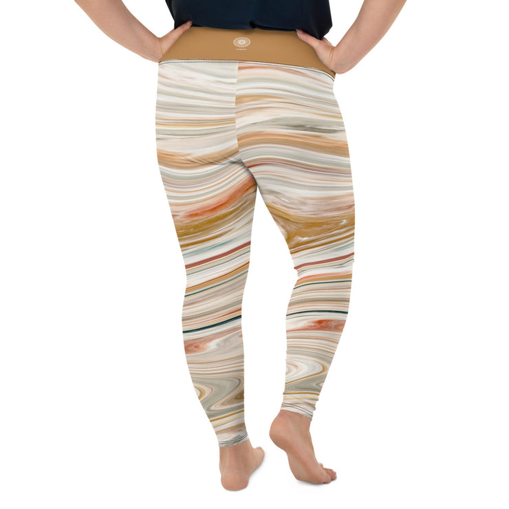 Athleisure Plus Size Leggings with great prints and colorful patterns like Athleisure leggings by Lululemon Athletica, Fabletics, Sweaty Betty, Under Armour, Nike and Adidas 