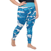 Athleisure Plus Size Leggings with great prints and colorful patterns like Athleisure leggings by Lululemon Athletica, Fabletics, Sweaty Betty, Under Armour, Nike and Adidas 