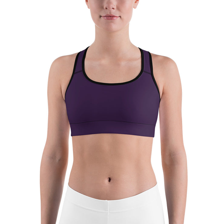 LSB Unpadded Fitness Bra in Deep Plum