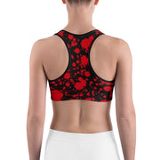 "Crimson Drops" Fitness Bra