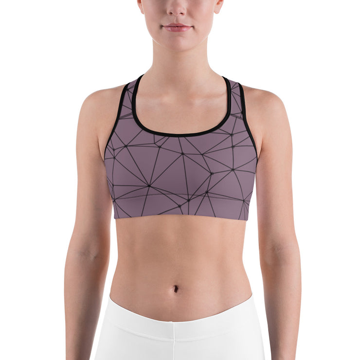 LSB GeoLine Unpadded Fitness Bra in Grapeade