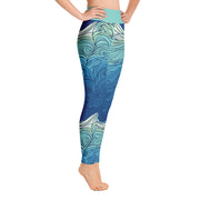 Activewear Athleisure Yoga Leggings similar to athleisure yoga leggings by Lululemon Athletica, Fabletics, Sweaty Betty, Under Armour, Nike, Nordstrom and Adidas for yoga, fitness, Pilates, workouts in moisture-wicking fabric, high fashion prints and bright colors for hiking, camping, surfing, running, swimming, snorkeling, and other outdoor activities as well as lounging, meditation, stretching and relaxing, all for the city girl