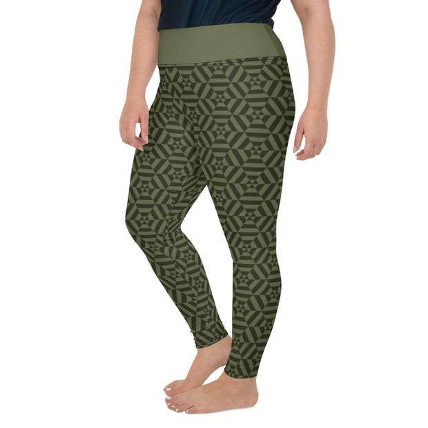 Athleisure Plus Size Leggings with great prints and colorful patterns like Athleisure leggings by Lululemon Athletica, Fabletics, Sweaty Betty, Under Armour, Nike and Adidas 