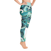 Activewear Athleisure Yoga Leggings similar to athleisure yoga leggings by Lululemon Athletica, Fabletics, Sweaty Betty, Under Armour, Nike, Nordstrom and Adidas for yoga, fitness, Pilates, workouts in moisture-wicking fabric, high fashion prints and bright colors for hiking, camping, surfing, running, swimming, snorkeling, and other outdoor activities as well as lounging, meditation, stretching and relaxing, all for the city girl