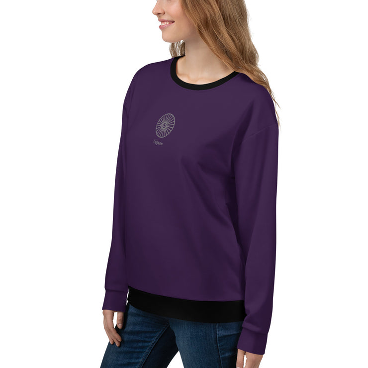 LSB "Classic "Pullover Fitness Sweatshirt in Deep Plum