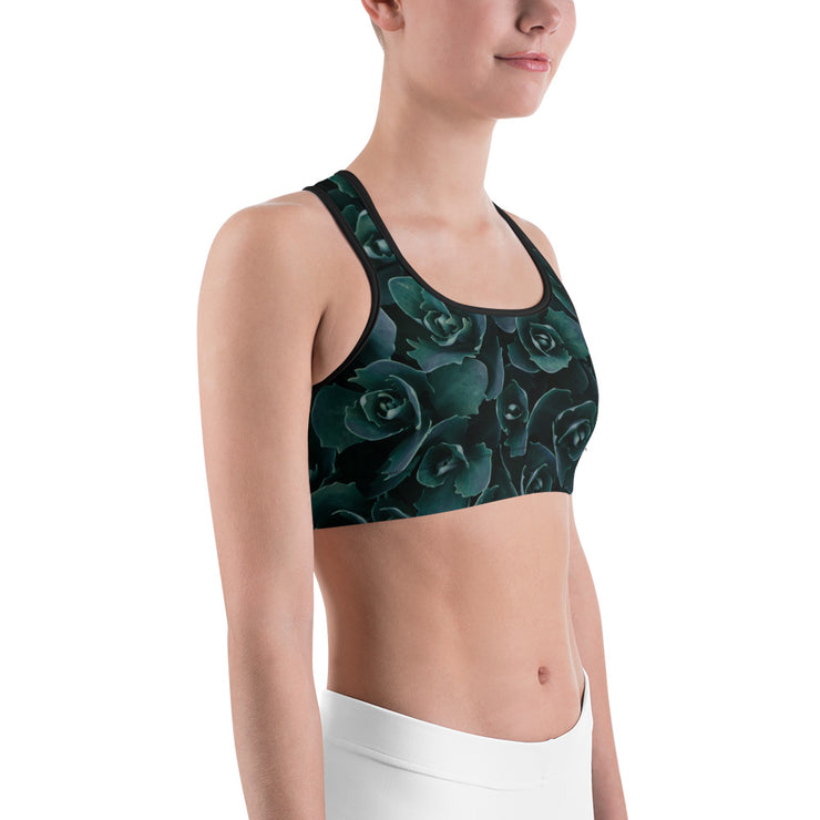 "Sleeping Succulents" Unpadded Fitness Bra