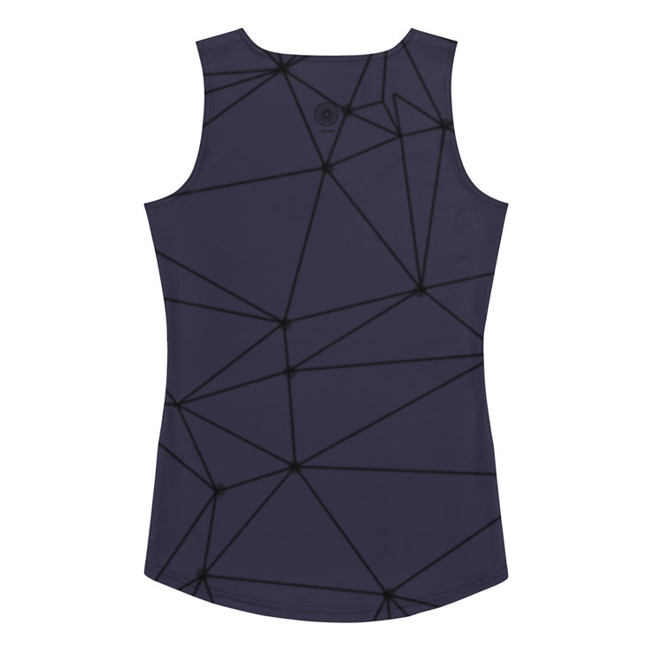 LSB GeoLine Fitness Tank Top in Evening Blue