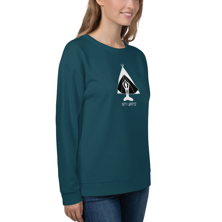 "Happy Camper" Pullover Fitness Sweatshirt