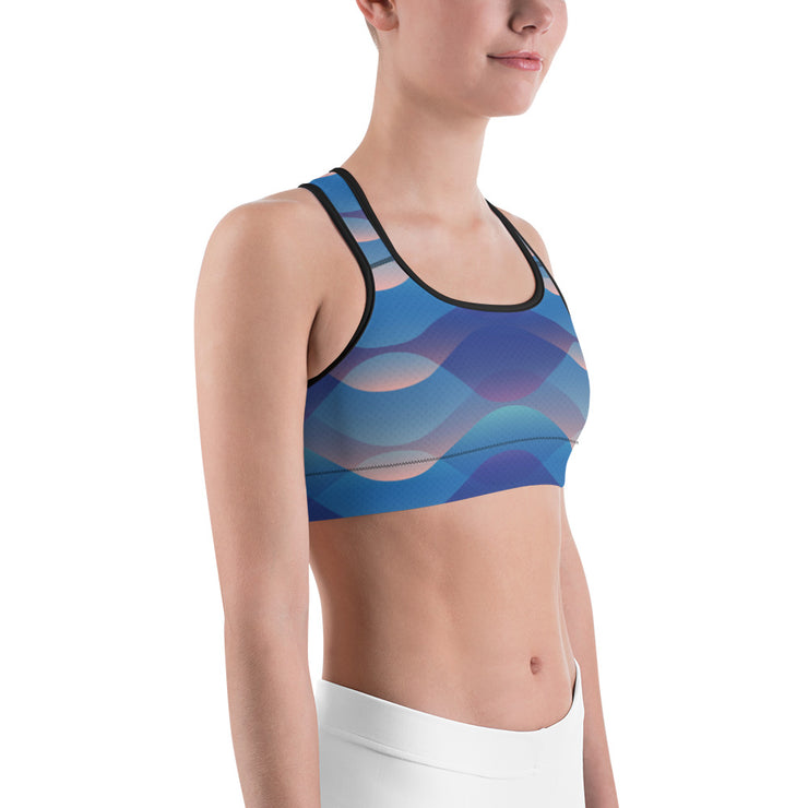 "Sonic Waves" Unpadded Fitness Bra