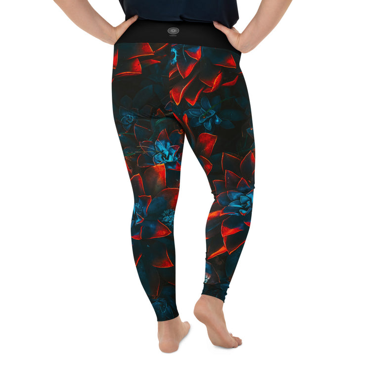 Athleisure Plus Size Leggings with great prints and colorful patterns like Athleisure leggings by Lululemon Athletica, Fabletics, Sweaty Betty, Under Armour, Nike and Adidas 