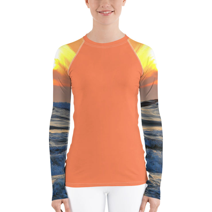 "Crystal Cove Sunset" land & Sea Fitness Top