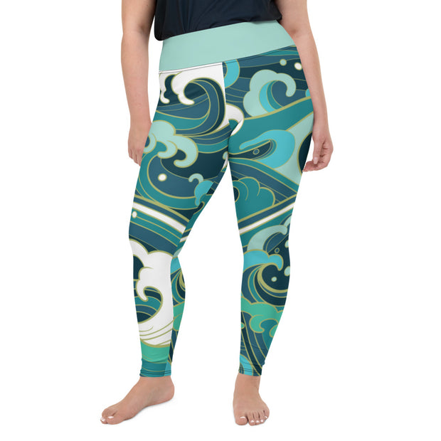 Athleisure Plus Size Leggings with great prints and colorful patterns like Athleisure leggings by Lululemon Athletica, Fabletics, Sweaty Betty, Under Armour, Nike and Adidas 