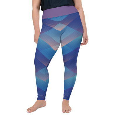 Athleisure Plus Size Leggings with great prints and colorful patterns like Athleisure leggings by Lululemon Athletica, Fabletics, Sweaty Betty, Under Armour, Nike and Adidas 