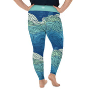 Athleisure Plus Size Leggings with great prints and colorful patterns like Athleisure leggings by Lululemon Athletica, Fabletics, Sweaty Betty, Under Armour, Nike and Adidas 