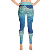 Activewear Athleisure Yoga Leggings similar to athleisure yoga leggings by Lululemon Athletica, Fabletics, Sweaty Betty, Under Armour, Nike, Nordstrom and Adidas for yoga, fitness, Pilates, workouts in moisture-wicking fabric, high fashion prints and bright colors for hiking, camping, surfing, running, swimming, snorkeling, and other outdoor activities as well as lounging, meditation, stretching and relaxing, all for the city girl