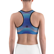 "Sonic Waves" Unpadded Fitness Bra