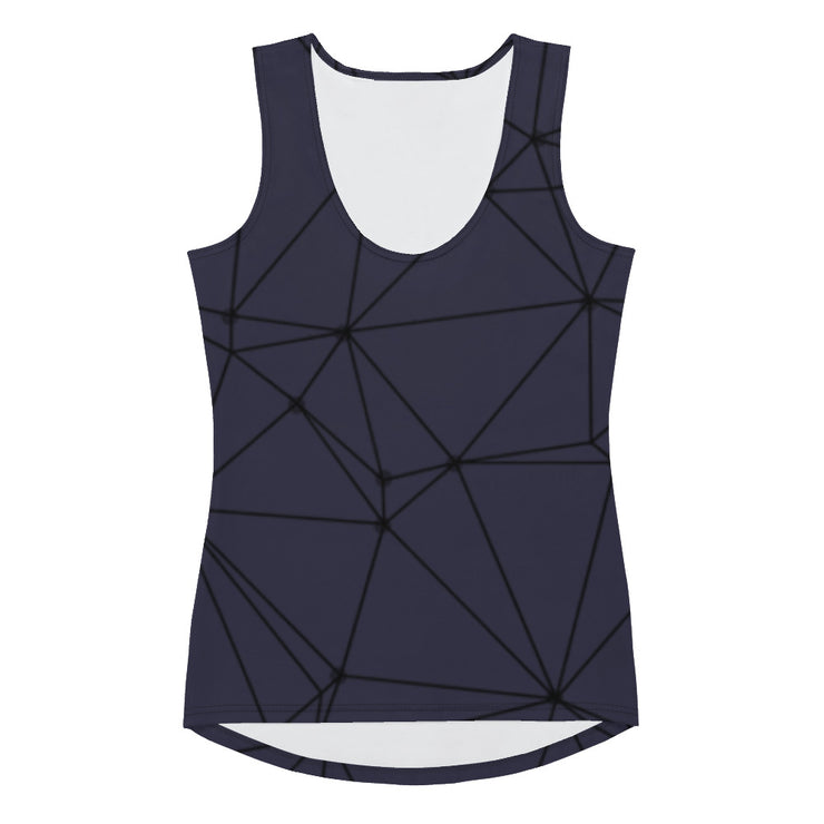 LSB GeoLine Fitness Tank Top in Evening Blue