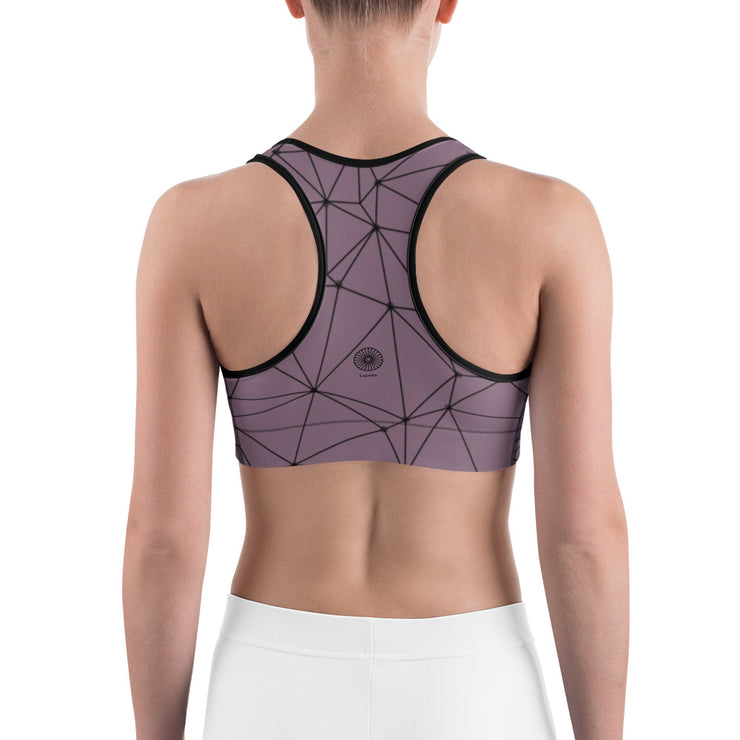 LSB GeoLine Unpadded Fitness Bra in Grapeade