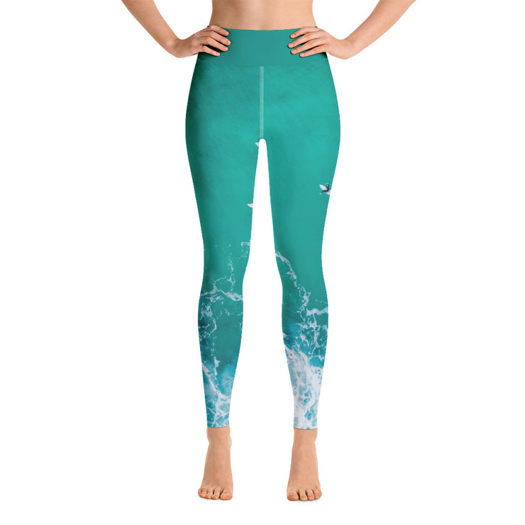 Activewear Athleisure Yoga Leggings similar to athleisure yoga leggings by Lululemon Athletica, Fabletics, Sweaty Betty, Under Armour, Nike and Adidas for yoga, fitness, Pilates, workouts in moisture-wicking fabric, high fashion prints and bright colors for hiking, camping, surfing, running, swimming, snorkeling, and other outdoor activities as well as lounging, meditation, stretching and relaxing, all for the city girl