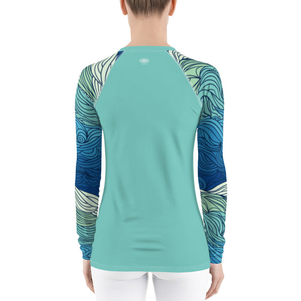 "Tranquil Tides" Land & Sea Fitness Top