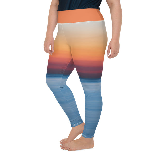 Athleisure Plus Size Leggings with great prints and colorful patterns like Athleisure leggings by Lululemon Athletica, Fabletics, Sweaty Betty, Under Armour, Nike and Adidas 