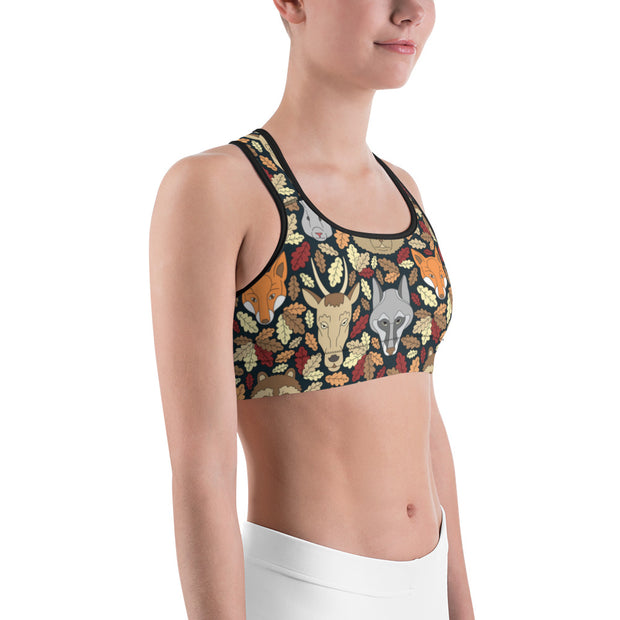 "Wilderness Friends" Unpadded Fitness Bra