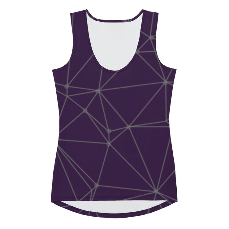 LSB GeoLine Fitness Tank Top in Deep Plum