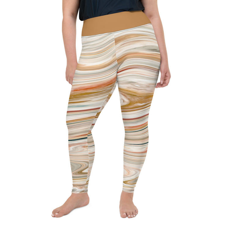 Athleisure Plus Size Leggings with great prints and colorful patterns like Athleisure leggings by Lululemon Athletica, Fabletics, Sweaty Betty, Under Armour, Nike and Adidas 