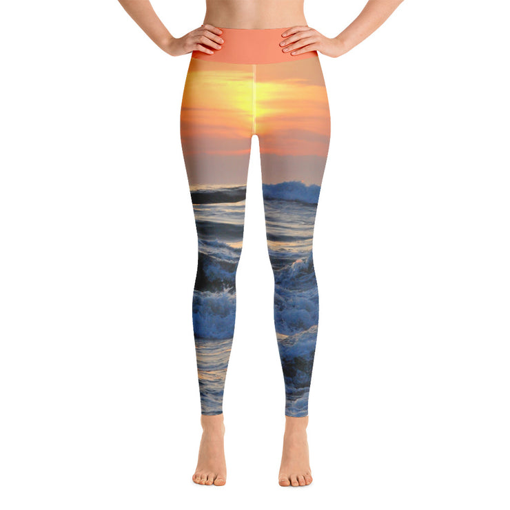 Activewear Athleisure Yoga Leggings similar to athleisure yoga leggings by Lululemon Athletica, Fabletics, Sweaty Betty, Under Armour, Nike and Adidas for yoga, fitness, Pilates, workouts in moisture-wicking fabric, high fashion prints and bright colors for hiking, camping, surfing, running, swimming, snorkeling, and other outdoor activities as well as lounging, meditation, stretching and relaxing, all for the city girl