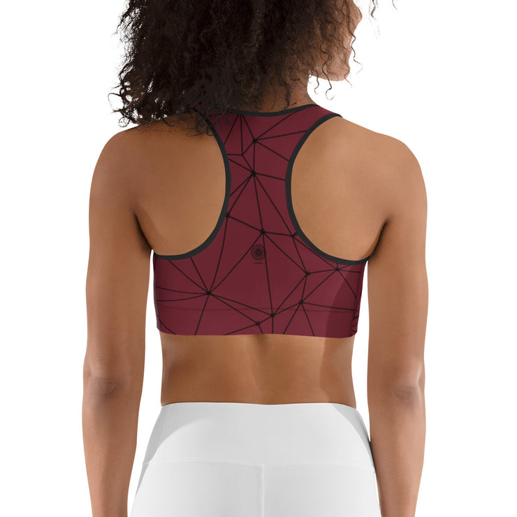 LSB GeoLine Unpadded Fitness Bra in Biking Red